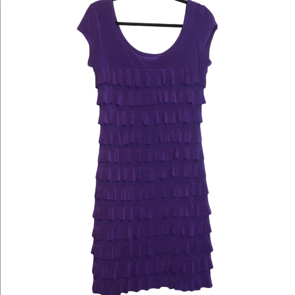 Frank Lyman Design Dresses & Skirts - Frank Lyman Ruffle Cap Sleeve Jersey Dress, size 8